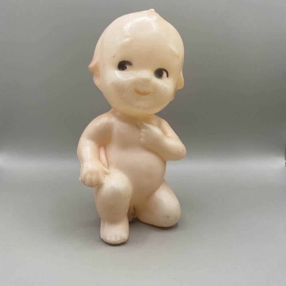 Vintage Blow Mold Kewpie Doll Figure Hollow Plastic